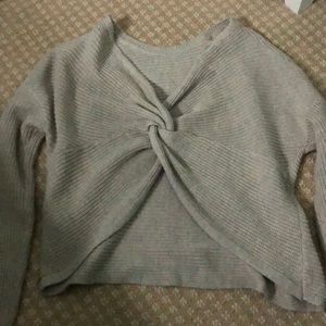 tie front sweater